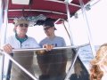 Jim and Darren drive the boat