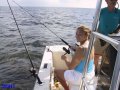 Amy fishes