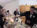 Steve pours more champagne